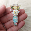 AAA 6ct Ethiopian Opal and Sterling Silver Small Pendant