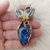 Labradorite Pumpkin Pendant In Copper