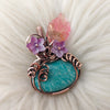 Amazonite Pumpkin Pendant In Copper