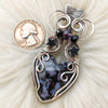 Indigo Gabbro And Sterling Silver Heart Pendant