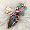 Rainbow Labradorite Pendant In Copper