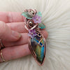 Rainbow Labradorite Pendant In Copper