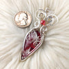 Red Aurora Plume Agate Doublet And Sterling Silver Pendant