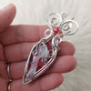 Red Aurora Plume Agate Doublet And Sterling Silver Pendant