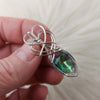 Sterling Silver And Mystic Topaz Small Size Pendant