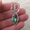 Sterling Silver And Mystic Topaz Small Size Pendant