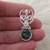 Sterling Silver And Mystic Topaz Small Size Pendant