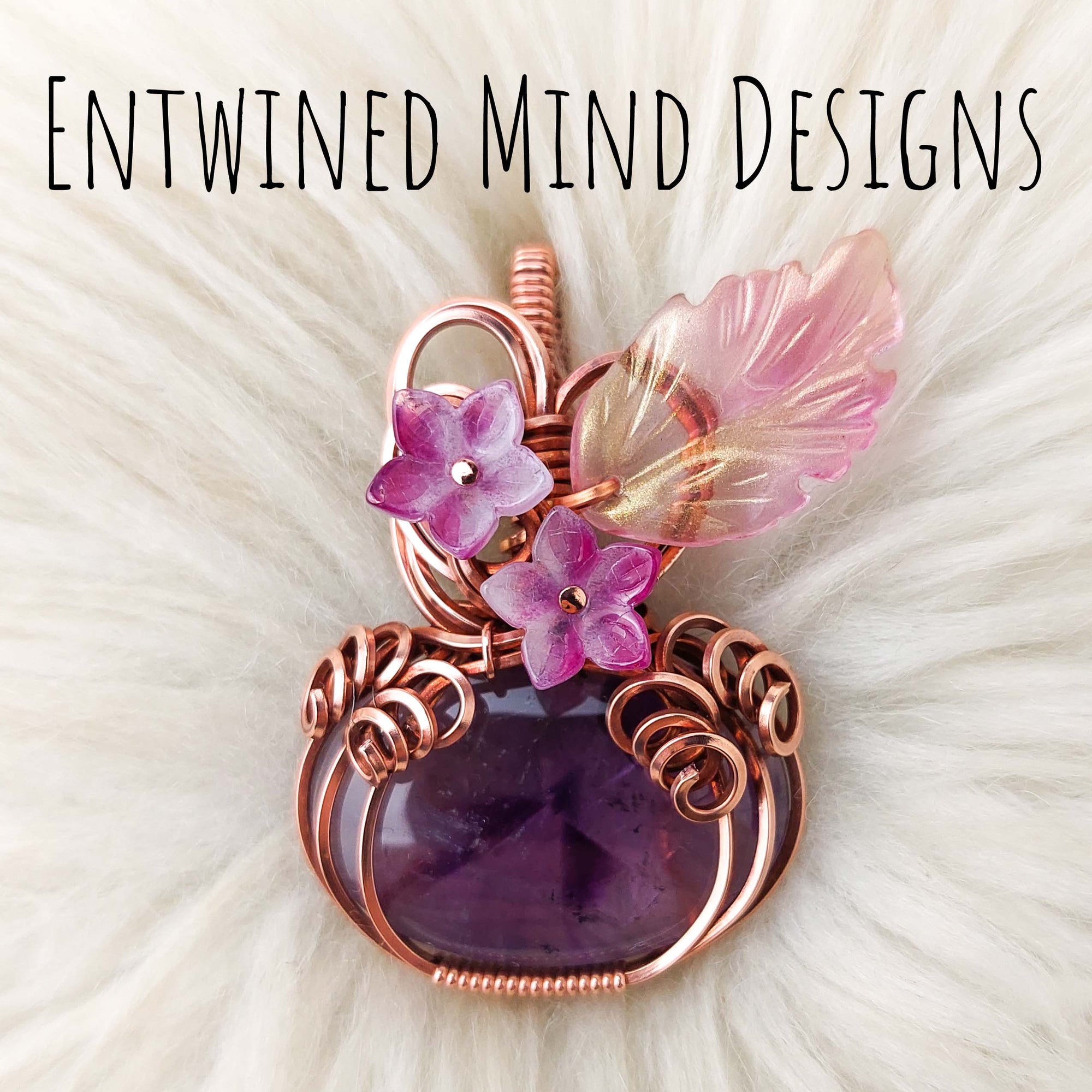 Amethyst Pumpkin Pendant In Copper