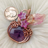 Amethyst Pumpkin Pendant In Copper