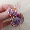 Amethyst Pumpkin Pendant In Copper