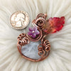 Moonstone Pumpkin Pendant In Copper