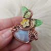 Moonstone Pumpkin Pendant In Copper