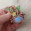 Moonstone Pumpkin Pendant In Copper