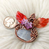 Moonstone Pumpkin Pendant In Copper