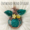 Amazonite Pumpkin Pendant In Copper