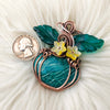 Amazonite Pumpkin Pendant In Copper
