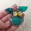 Amazonite Pumpkin Pendant In Copper