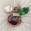 Ruby Pumpkin Pendant In Copper