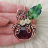 Ruby Pumpkin Pendant In Copper