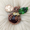 Ruby Pumpkin Pendant In Copper
