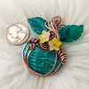 Amazonite Pumpkin Pendant In Copper