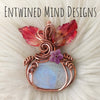 Moonstone Pumpkin Pendant In Copper