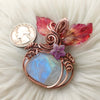 Moonstone Pumpkin Pendant In Copper