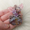 River Jasper Pumpkin Pendant In Copper