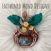 Red Marcasite Pumpkin Pendant In Copper