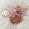 Pink Aventurine Pumpkin Pendant In Copper