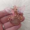 Pink Aventurine Pumpkin Pendant In Copper