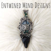 Agate Wolf And Owl Pendant In Sterling Silver