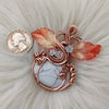 Wild Horse Magnesite Pumpkin Pendant In Copper