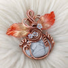 Wild Horse Magnesite Pumpkin Pendant In Copper