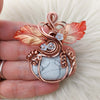 Wild Horse Magnesite Pumpkin Pendant In Copper
