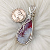 Red Aurora Plume Agate Doublet And Sterling Silver Pendant