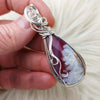 Red Aurora Plume Agate Doublet And Sterling Silver Pendant
