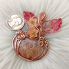 Fossil Coral Pumpkin Pendant In Copper