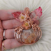 Fossil Coral Pumpkin Pendant In Copper
