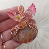 Fossil Coral Pumpkin Pendant In Copper