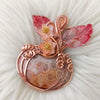 Fossil Coral Pumpkin Pendant In Copper