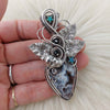 Black And White Crazy Lace Agate Pendant In Sterling Silver
