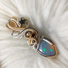 5ct Ethiopian Honey Comb Opal and Sterling Silver Pendant