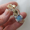 5ct Ethiopian Honey Comb Opal and Sterling Silver Pendant