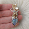 5ct Ethiopian Honey Comb Opal and Sterling Silver Pendant