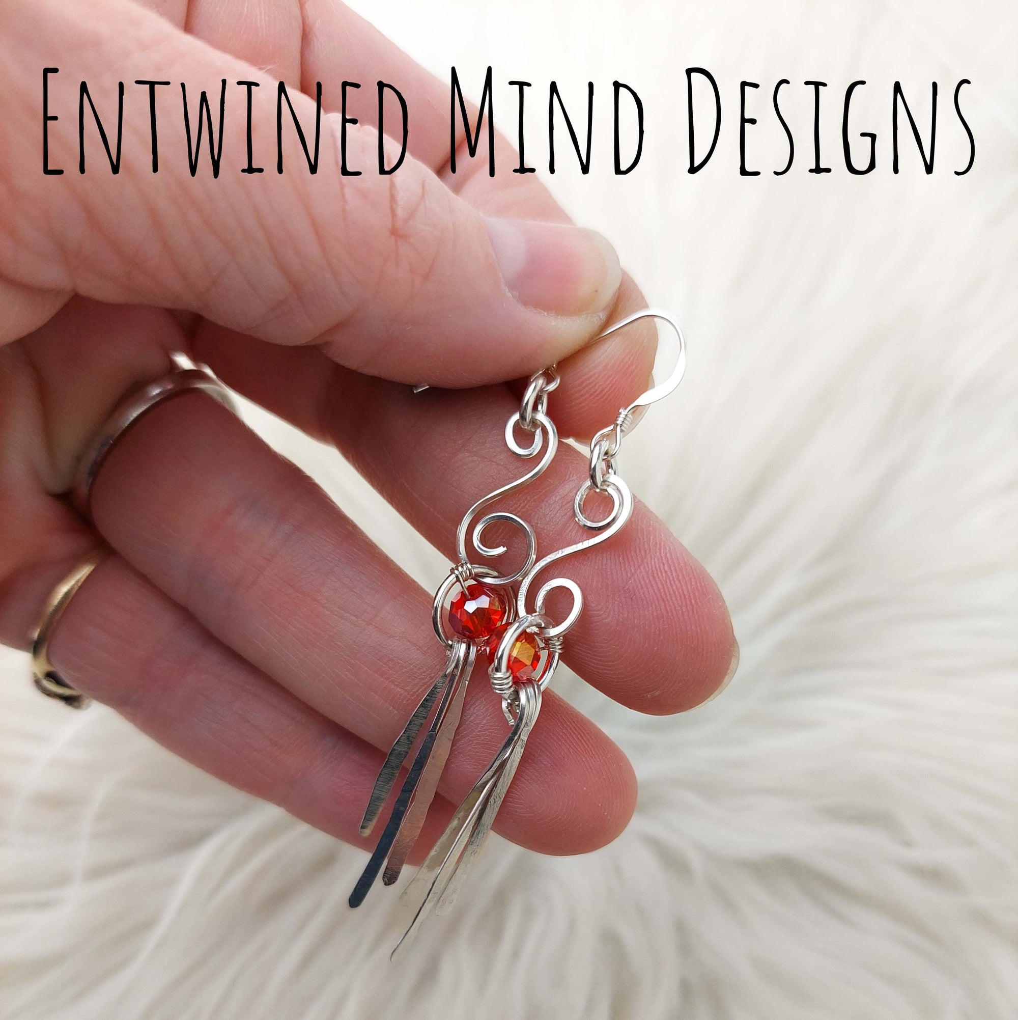 Sterling Silver And Crystal Earrings