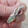 Mini Sterling Silver And Opal Pendant