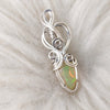 Mini Sterling Silver And Opal Pendant