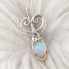 Mini Sterling Silver And Opal Pendant