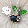 Andamooka matrix Opal Sterling silver Pumpkin Pendant